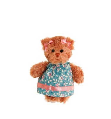 Bukowski Little Edvig Orsetta con Vestito Verde a Fiori