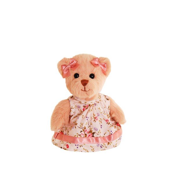 Bukowski Little Edvig Orsetta con Vestito Rosa a Fiori 1 Bukowski Little Edvig Orsetta con Vestito Rosa a Fiori