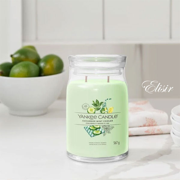 Cucumber Mint Cooler Yankee Candle - Candela Grande Signature 2 Cucumber Mint Cooler Yankee Candle - Candela Grande Signature - immagine 2