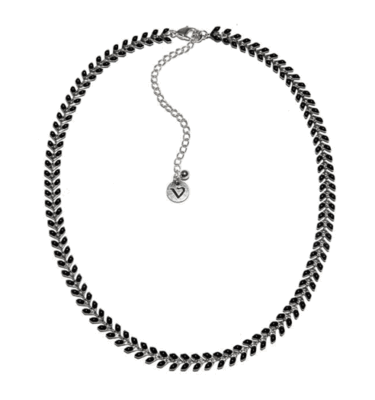 Girocollo Piccole Foglie Nere