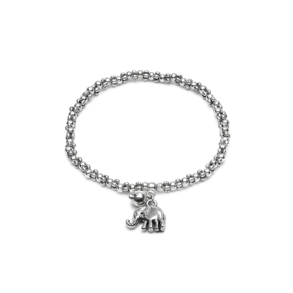 Bracciale Elastico Ciondolo Elefante 1 Bracciale Elastico Ciondolo Elefante