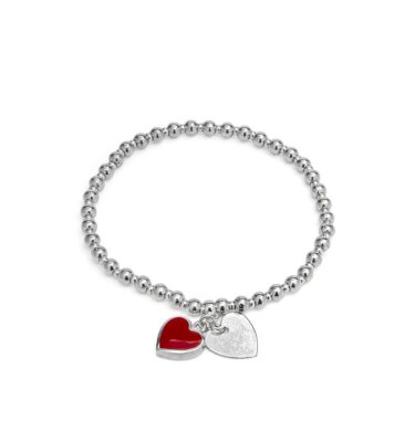 Bracciale Elastico con Cuore Rosso