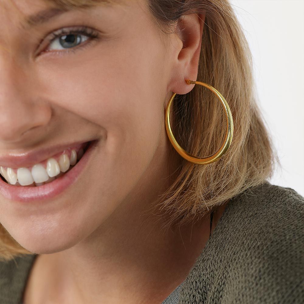 Orecchini Cerchi Grandi Bombè 2 Orecchini Cerchi Grandi Bombè - immagine 2