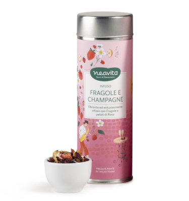 Tisana Fragole e Champagne in Silver Tin Neavita