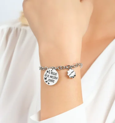 Bracciale Donna in Acciaio “Il Meglio Deve Ancora Venire”