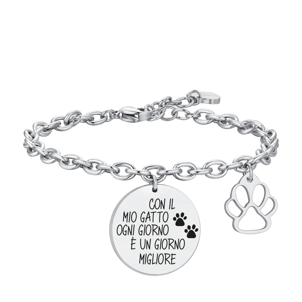 Bracciale Donna in Acciaio Gatto 2 Bracciale Donna in Acciaio Gatto - immagine 2