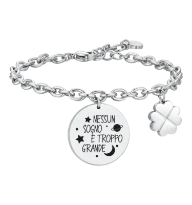 Bracciale Donna in Acciaio “Nessun Sogno è Troppo Grande”
