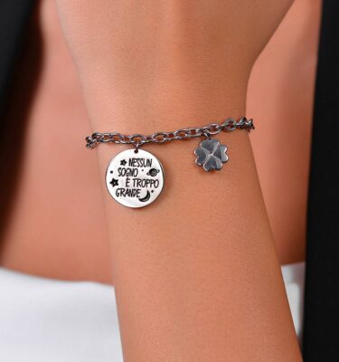 Bracciale Donna in Acciaio “Nessun Sogno è Troppo Grande”