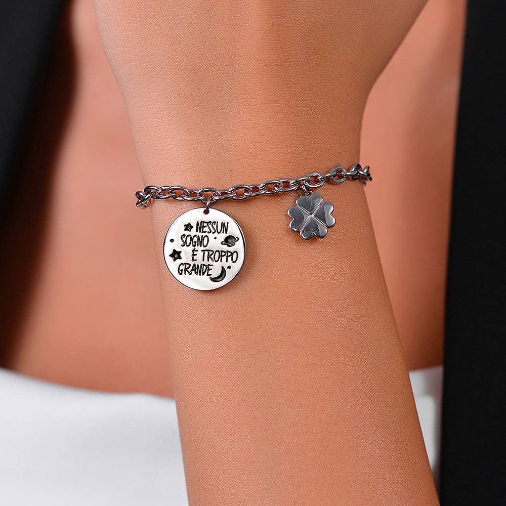 Bracciale Donna in Acciaio "Nessun Sogno è Troppo Grande" 1 Bracciale Donna in Acciaio "Nessun Sogno è Troppo Grande"