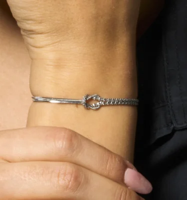 Bracciale Donna in Acciaio con Nodo