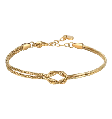Bracciale Donna in Acciaio IP Gold con Nodo