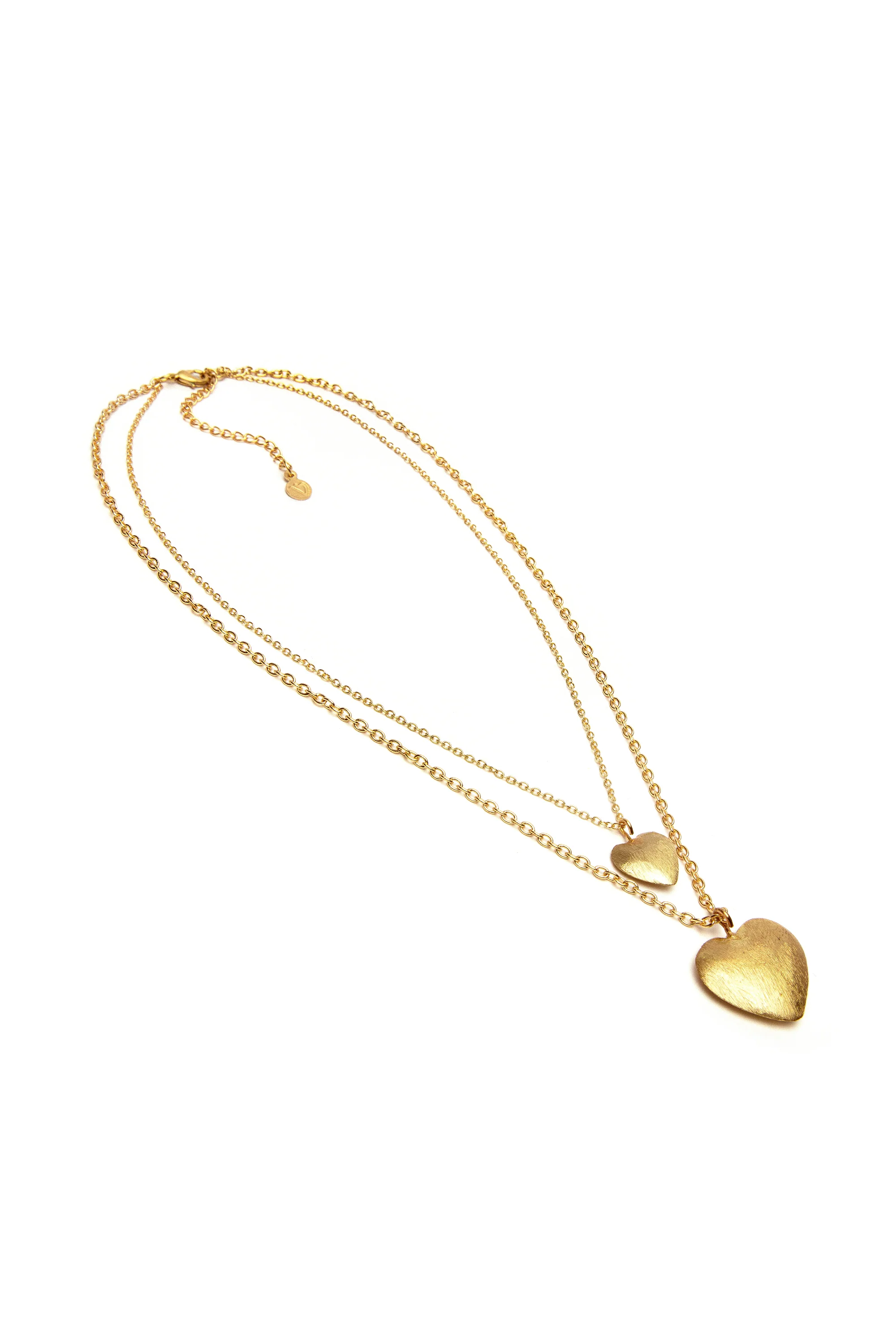 Collana 2 Catene Cuori Bombati 1 Collana 2 Catene Cuori Bombati