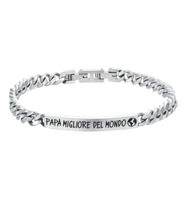 Bracciale Uomo in Acciaio “Papà migliore del Mondo”