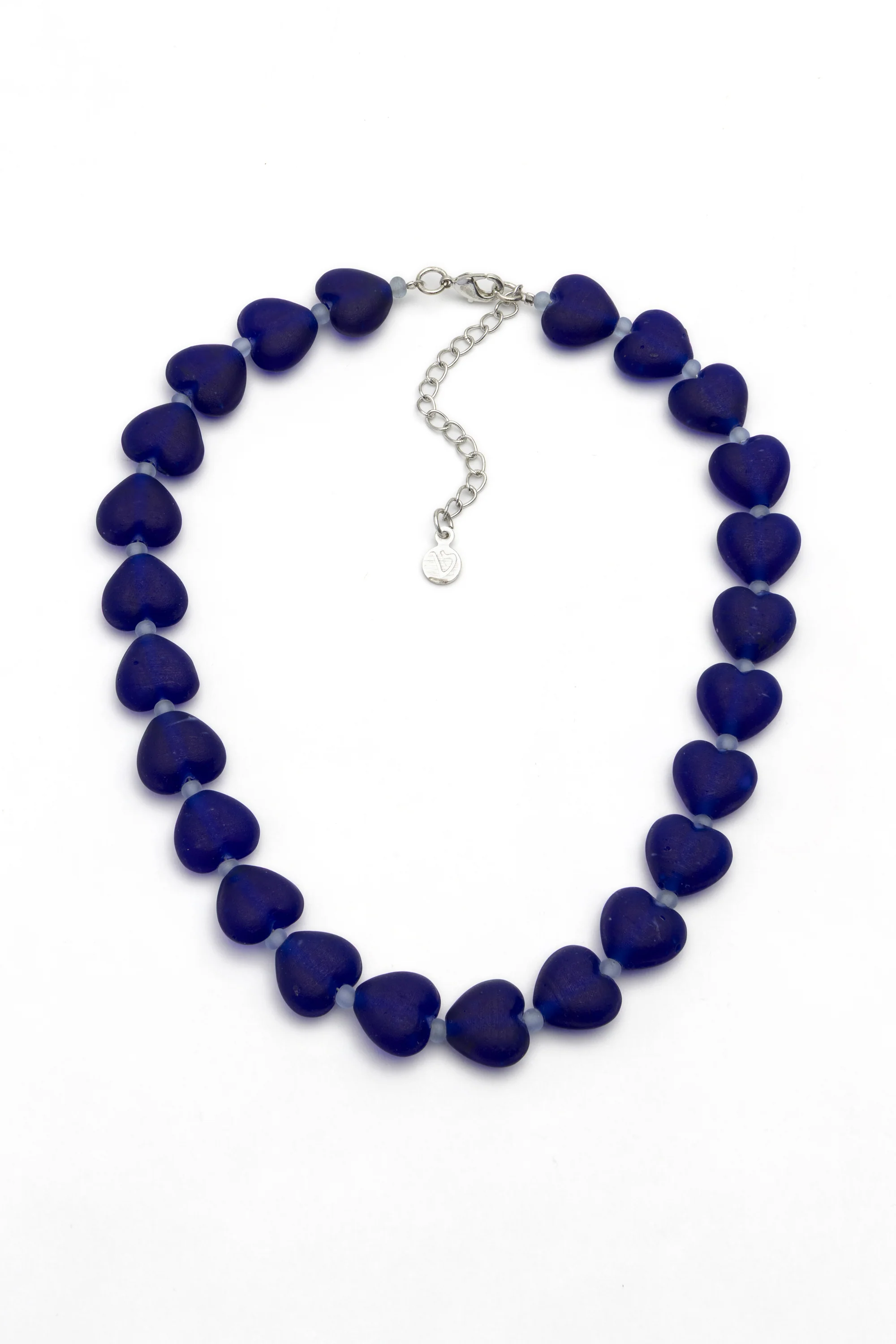 Collana Vetro Cuori Blu 1 Collana Vetro Cuori Blu