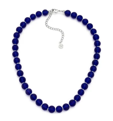 Collana a Sfera di Vetro Blu