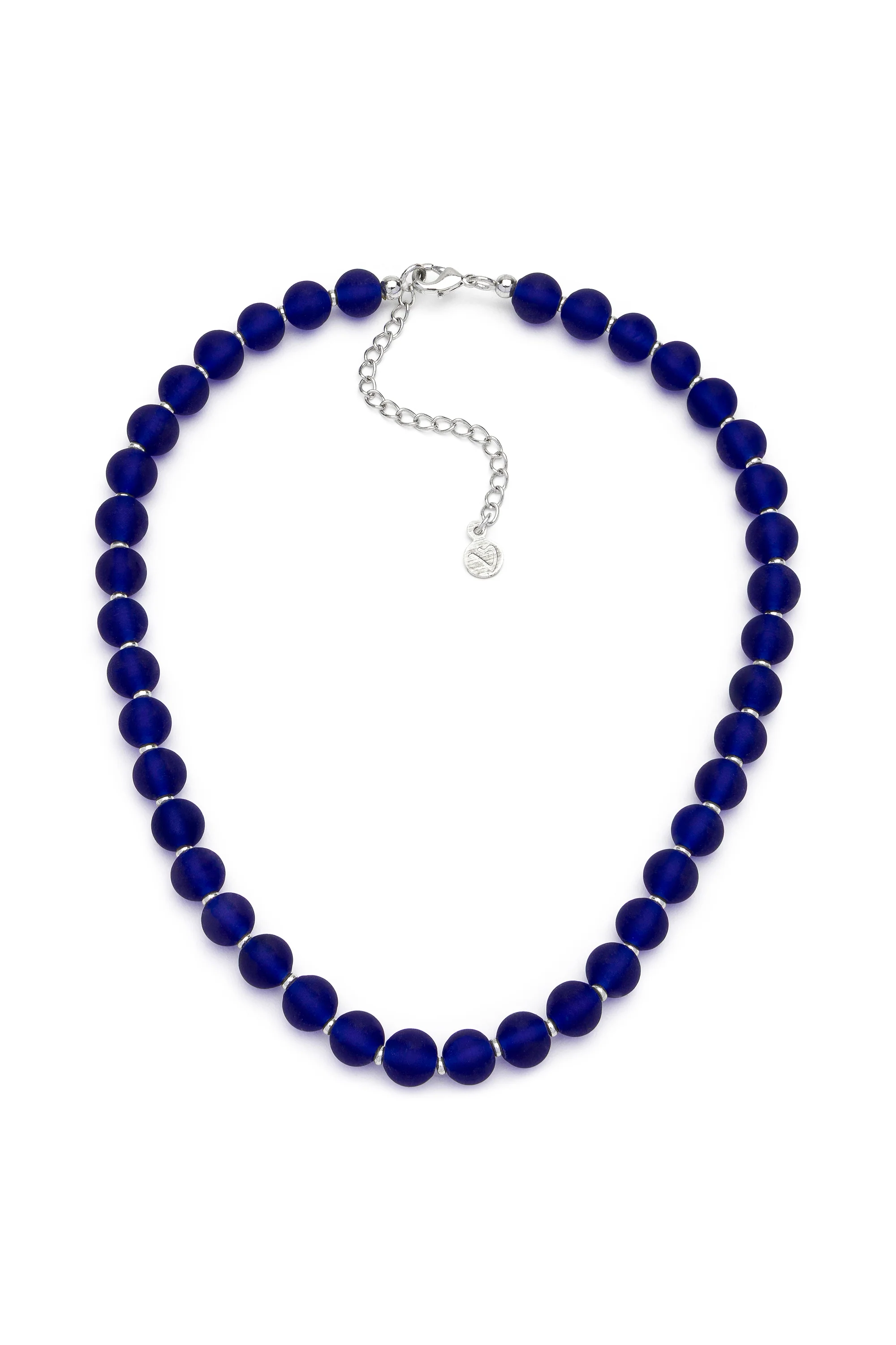 Collana a Sfera di Vetro Blu 1 Collana a Sfera di Vetro Blu