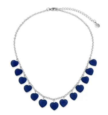 Collana con Ciondolo a Cuore Blu