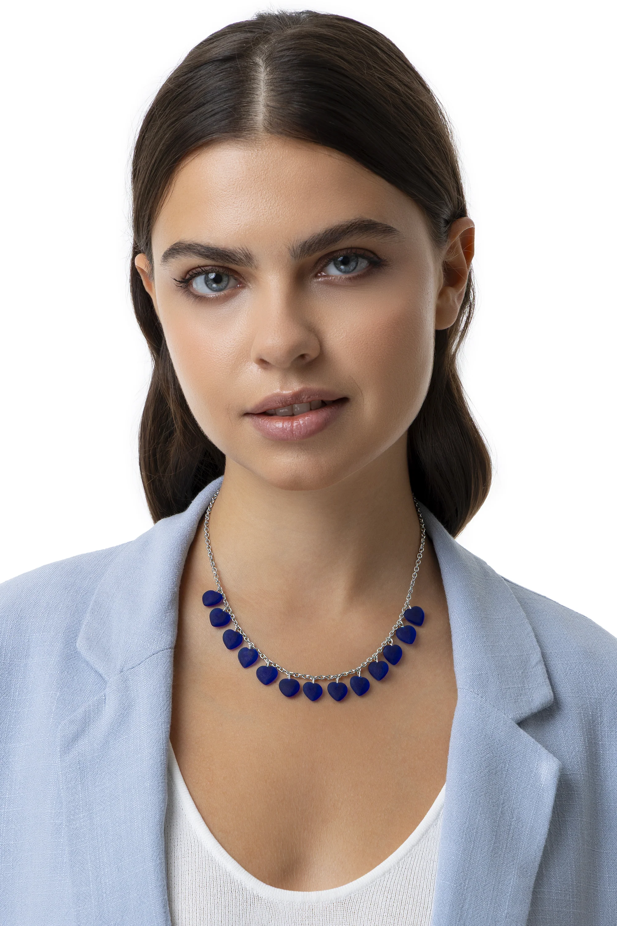 Collana con Ciondolo a Cuore Blu 2 Collana con Ciondolo a Cuore Blu - immagine 2