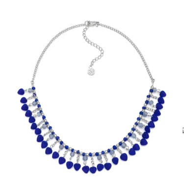 Collana con Pendenti in Vetro Misto