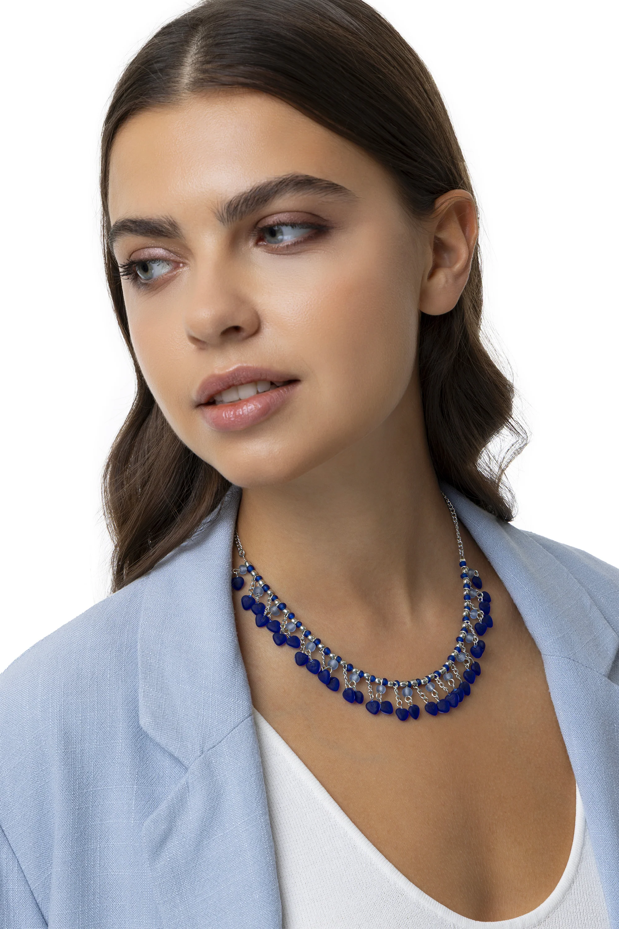 Collana con Pendenti in Vetro Misto 2 Collana con Pendenti in Vetro Misto - immagine 2