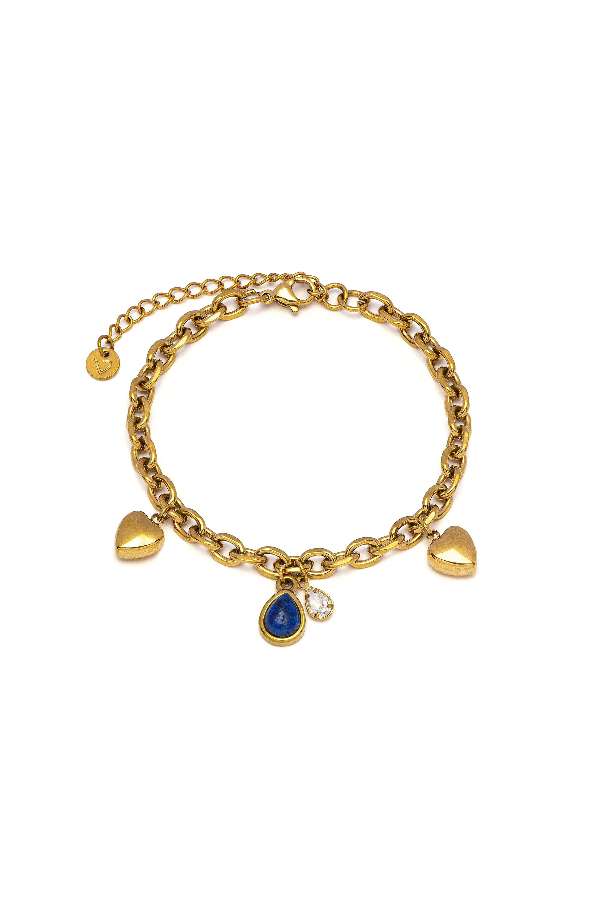Bracciali Cuori e Pietra Blu 1 Bracciali Cuori e Pietra Blu